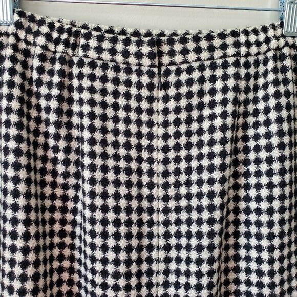 Talbots 90s Black Ivory Wool Tweed Pencil Skirt 12 Preppy Retro Classy Career - Picture 4 of 15